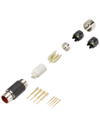 S8-Siemens- Power connector M40-size 1.5, union nut, full-thread, 6-pole