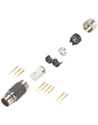 S14-Siemens- Power connector M17-size 0.5, external thread, full-thread, 7-pole