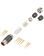 S21-Siemens- Power connector M23-size 1, external thread, SPEED-CONNECT, 6-pole