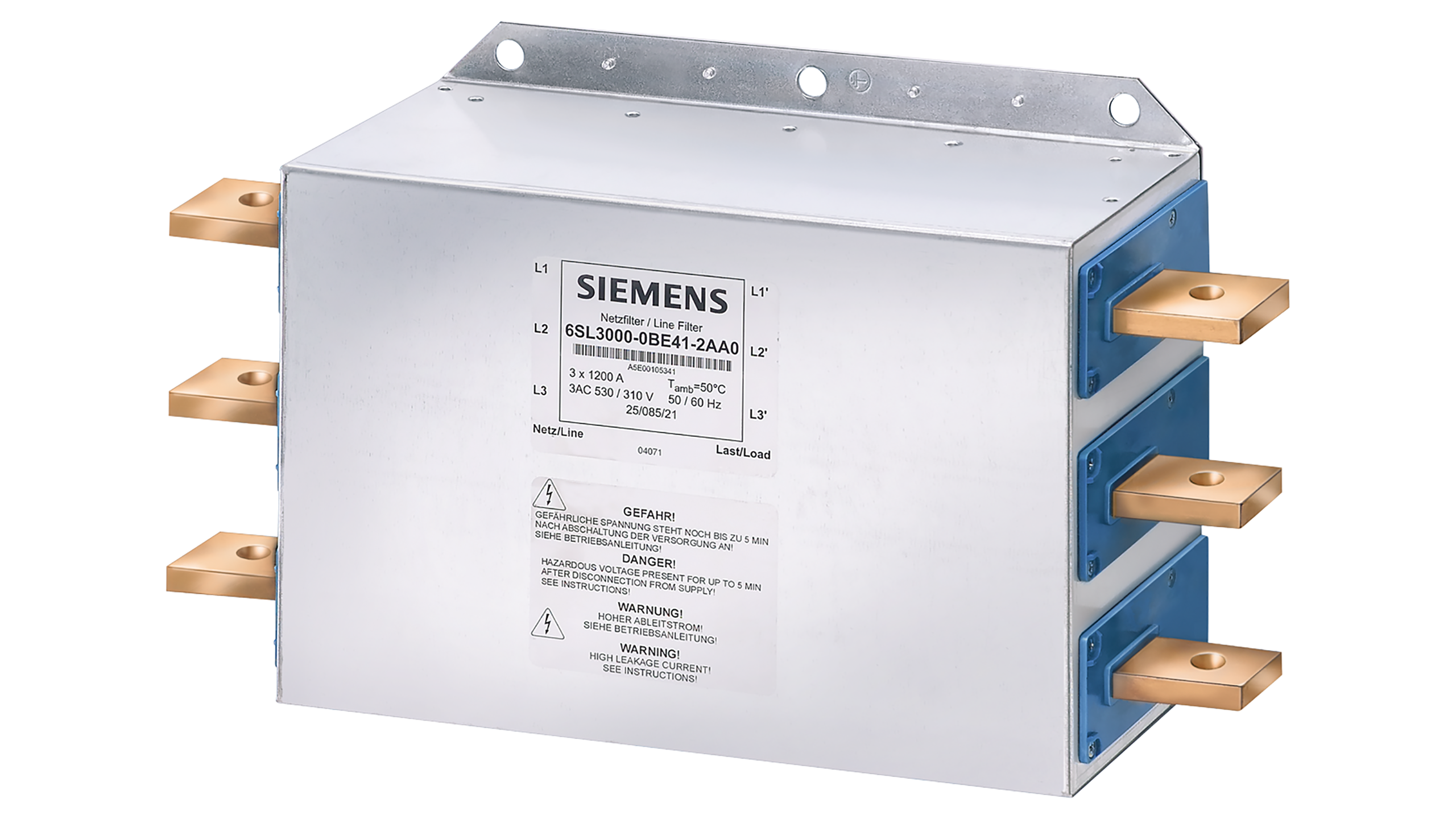 B85-Siemens-System components for SINAMICS S120 built-in Chassis and Chassis-2 format units-Line-side power components-Line filt