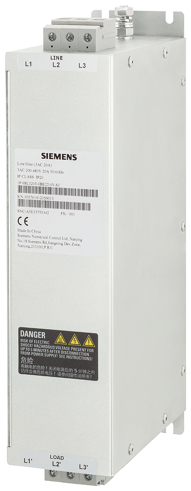 D58-Siemens-SINAMICS S200 servo drive system-Line-side components-Line filters