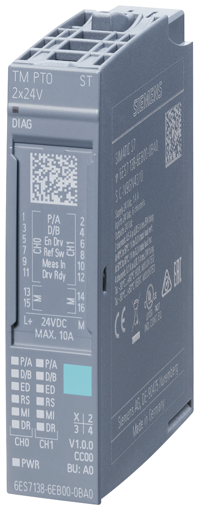 M42-Siemens-I-O modules-Technology modules-TM PTO 2-24V interface module for PTO (Pulse Train Output)