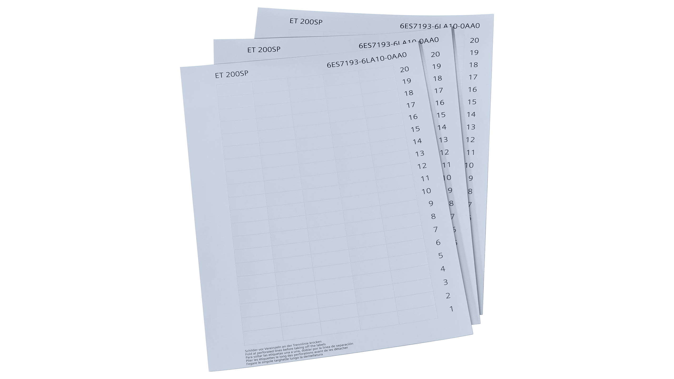 M93-Siemens-SIMATIC ET 200SP-Accessories-Labeling strips